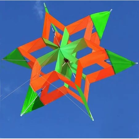 New Arrive New Style 3D Flower Kite With Handle & Line Good