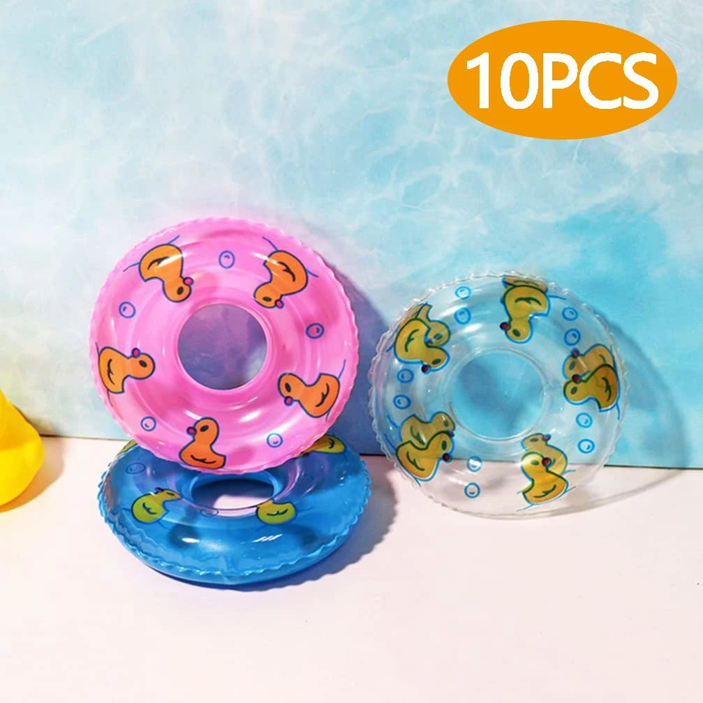 2/4/6/10Pcs Kids Mini Swim Ring Bath Toy Summer Fun Swimming