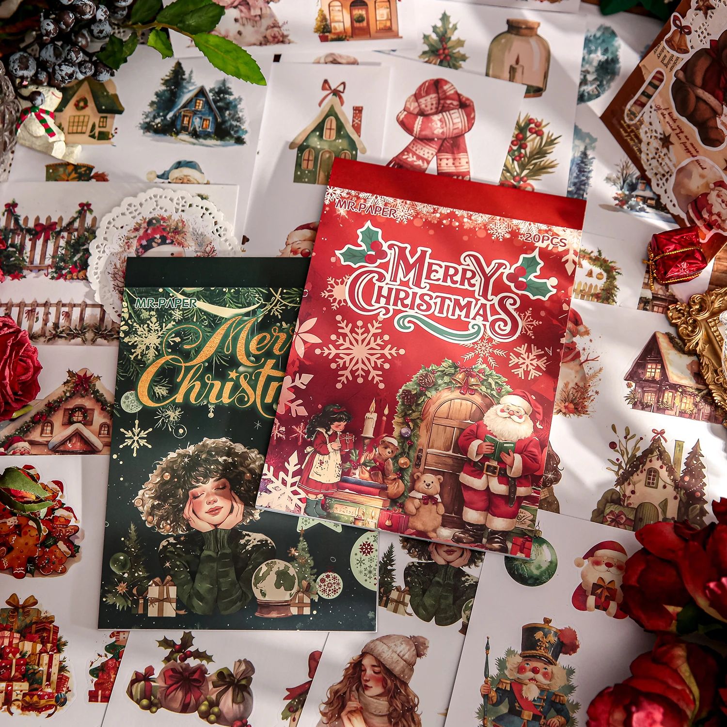 Mr. Paper 2Style 20Sheets/Book Merry Christmas Sticker Book