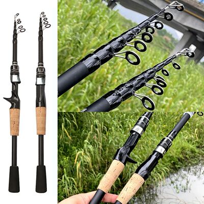 Telescopic Lure Rod 1.5M 1.8M 2.1M 2.4M Carbon Spinning Rod