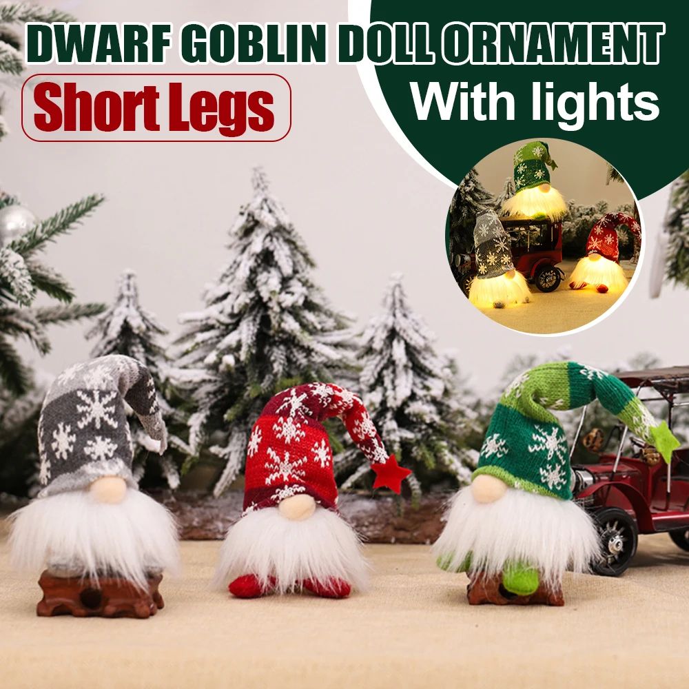 Glowing Gnome Christmas Faceless Doll Plush Toys 6 Styles Sa