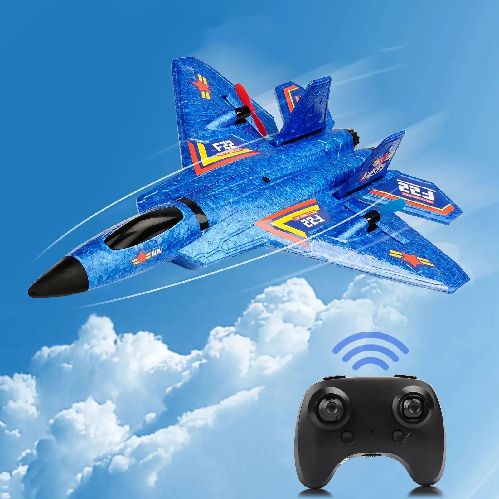 F22 Raptor RC Plane 2.4G 2CH Remote Control Flying Glider Wi