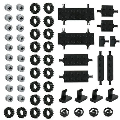 50 58PCS Mini Cars Wheel Axles Pack Tires 8 Models Building