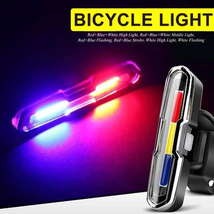 Bicycle Rear Lights LED Bike Flashlight Lamp USB Rechargeabl