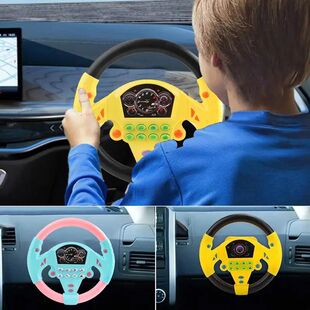 Eletric Simulation Steering Wheel Toy with Light Sound Baby