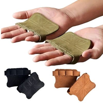 Leather Weight Lifting Training Gloves Palm Protection Women