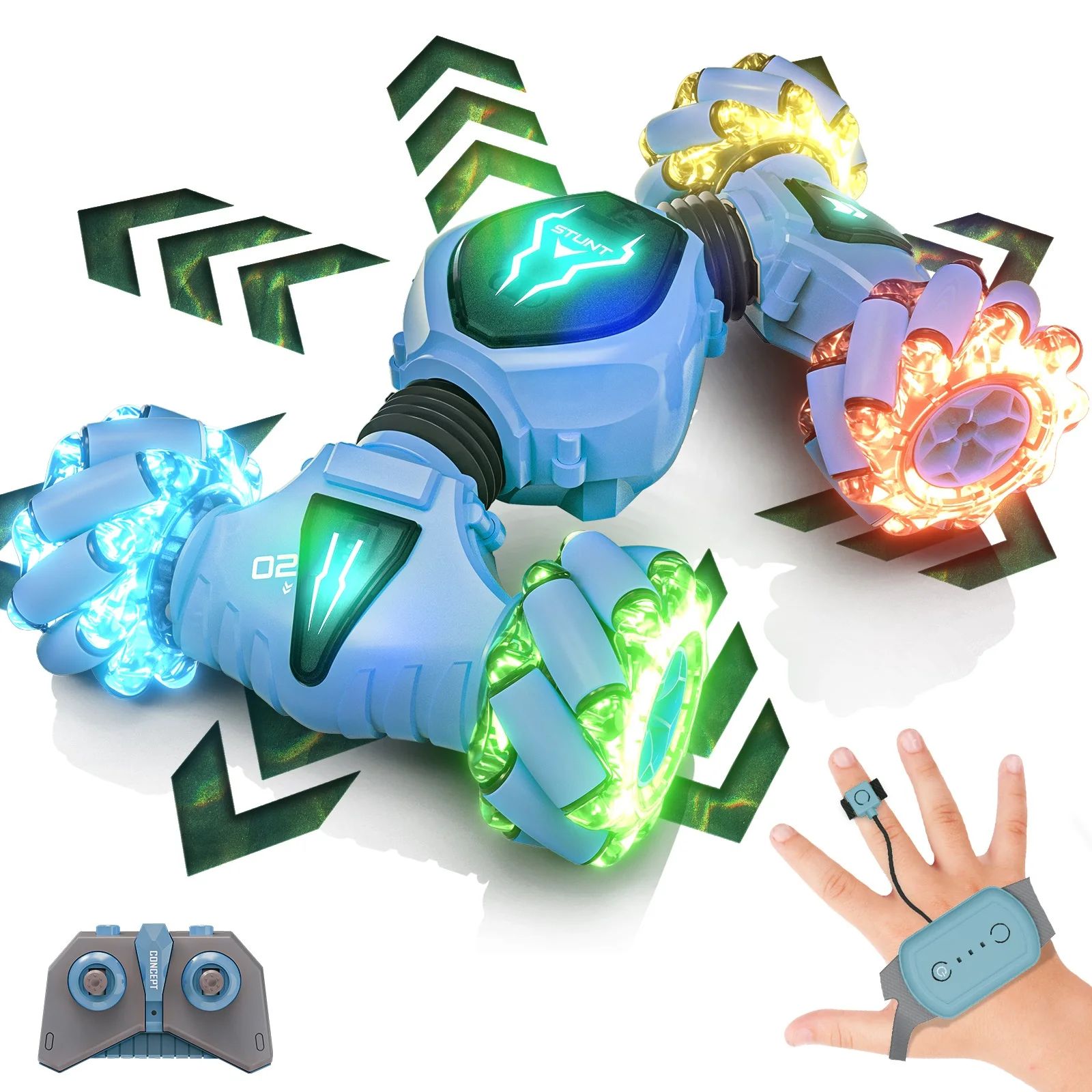 Gesture Sensing RC Stunt Car, Hand Controlled RC Cars with L