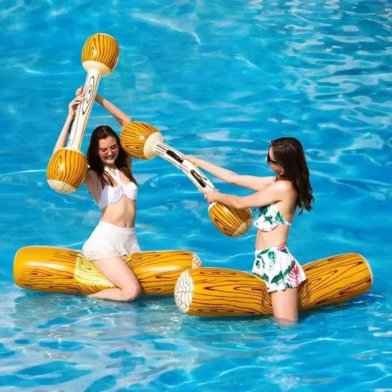 Pool Float Inflatable Canoe Water Toy Swimming Toy with Padd
