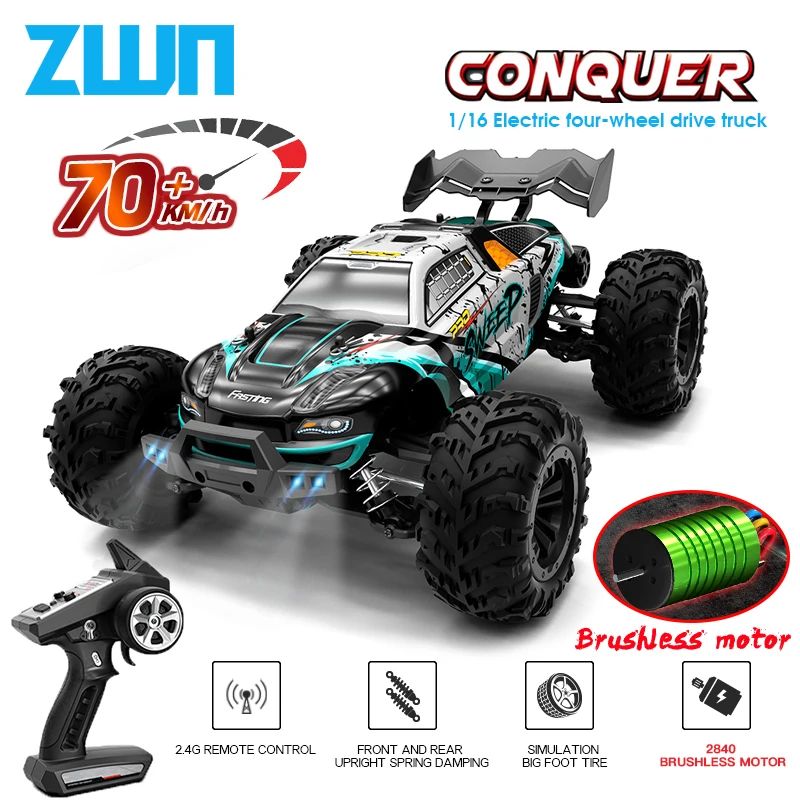 ZWN 6 70KM/H Or 50KM/H 4WD RC Car With LED Remote Control Ca