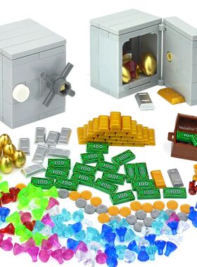 Moc reasure Box Coin Diamond Ore Gold Silver Cash Money Set