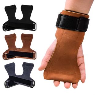 Cowhide Gym Gloves Grips Anti-Skid Weight Power Belt Lifting
