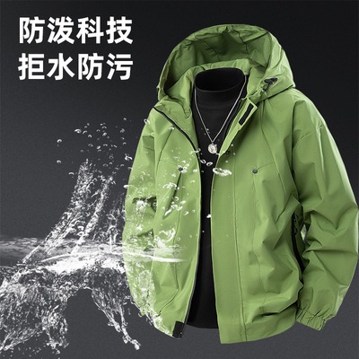 秋季新款男士户外冲锋衣夹克男女同款登山运动外套批发外贸跨境