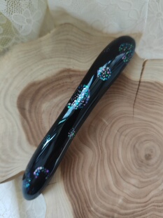 纯手工古风双尖发簪大漆螺钿镶嵌国潮饰品