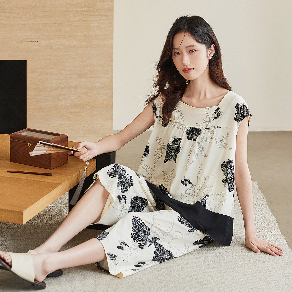 顶瓜瓜纯棉睡衣女款春夏季