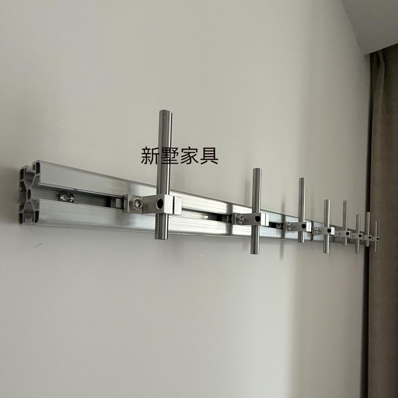 极简不锈钢挂钩光玄关装饰衣帽架图片