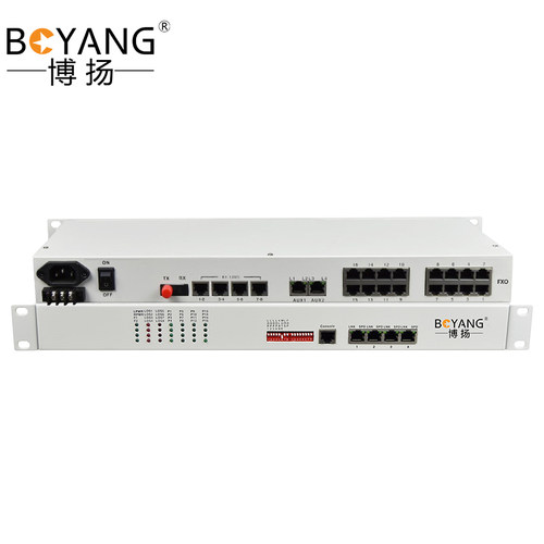 博扬（BOYANG）综合业务电话光端机 6路E1+8路电话+8路磁石单纤2