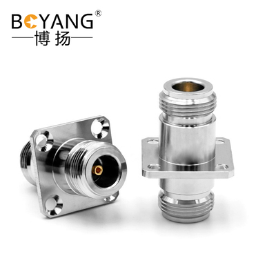 博扬 法兰式N型直通头 N-KKF L16-KKFN型母头转N型母头带法兰安