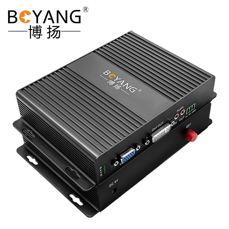 博扬 非压缩全高清VGA视频光端机1路视频+环出+独立双向音BY-1VUA