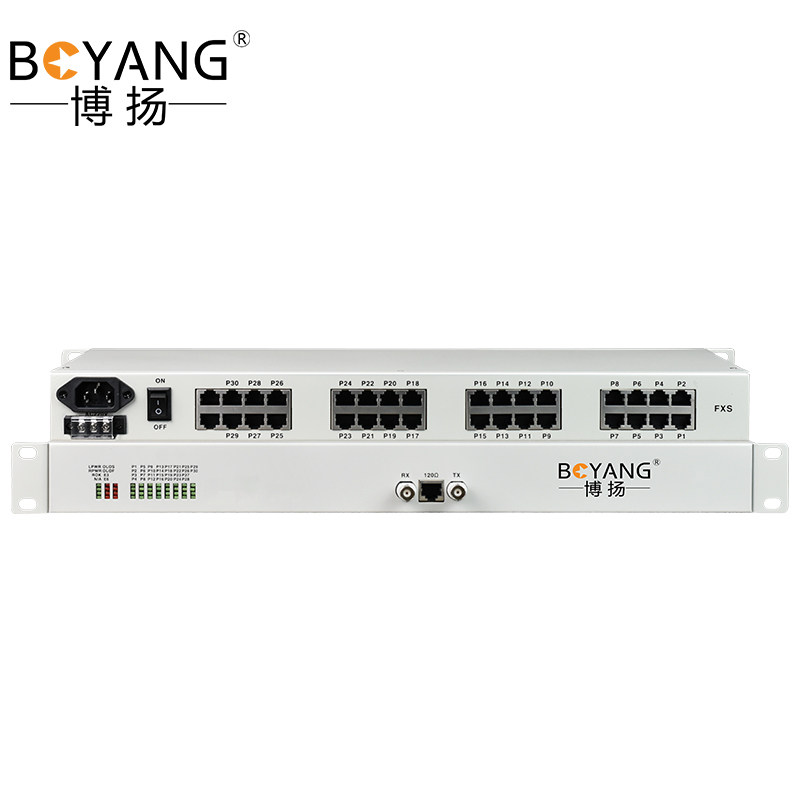 博扬（BOYANG)BY-16E1-14H PCM电话语音复用设备光端机E1转16路