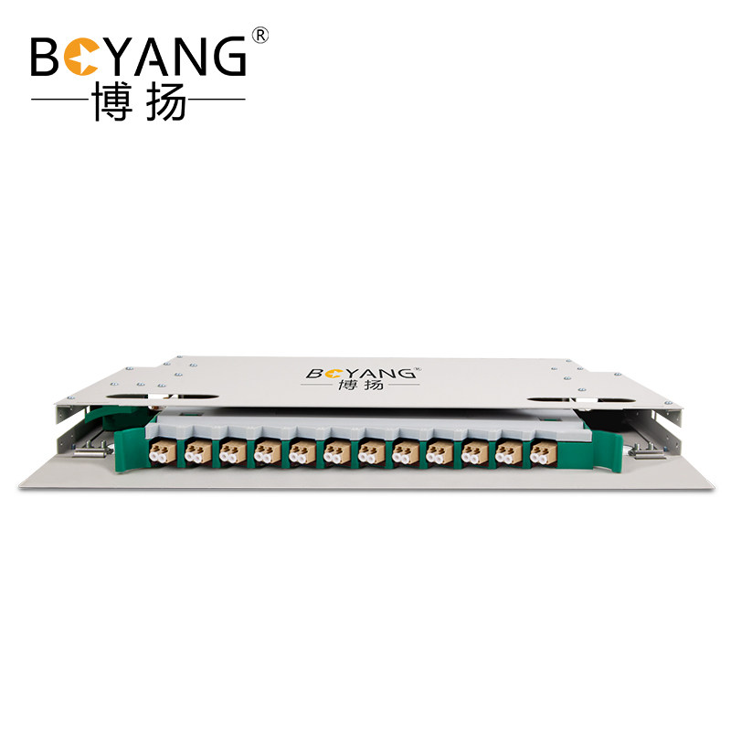 博扬 12口24芯ODF光纤配线架/子框/单元体满配LC多模(50/125)双