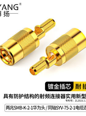 博扬 适用于华为头SMB-K-2-1 2M两兆头E1接线头接线端子DDF射频线