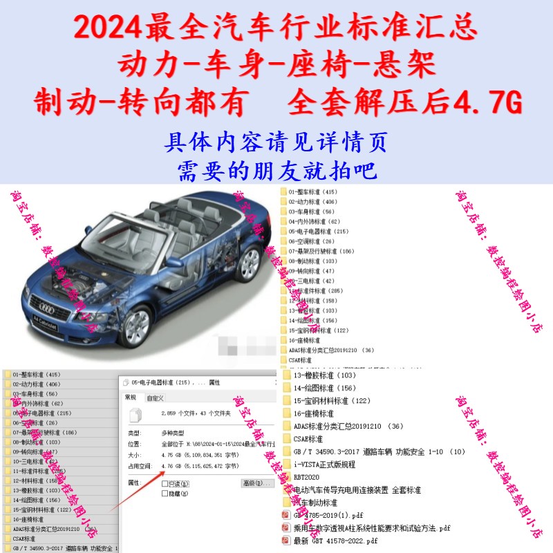 2024最全汽车行业标准汇总动力-车身-座椅-悬架-制动-转向都有