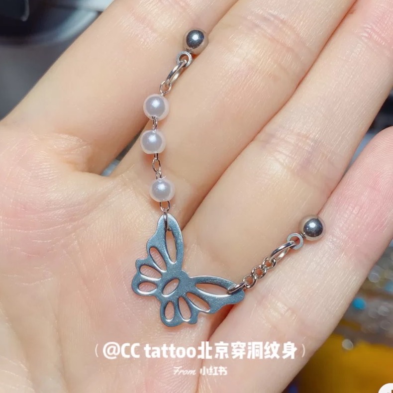 cctattoo韩国耳骨链ins千禧耳堵