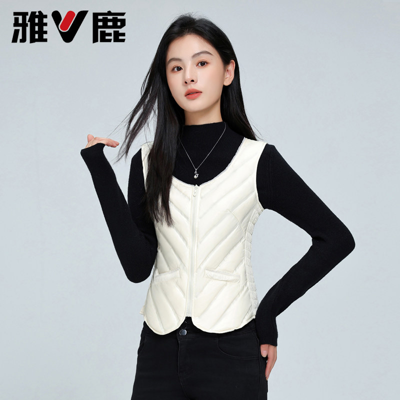 2026新款雅鹿羽绒马甲女轻薄修身背心保暖内穿打底内胆贴身秋冬季