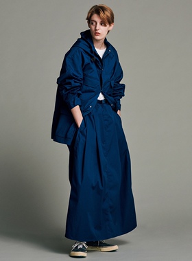 一起去玩好吗山系户外机能防水系列高腰系腰带宽松大摆A字裙