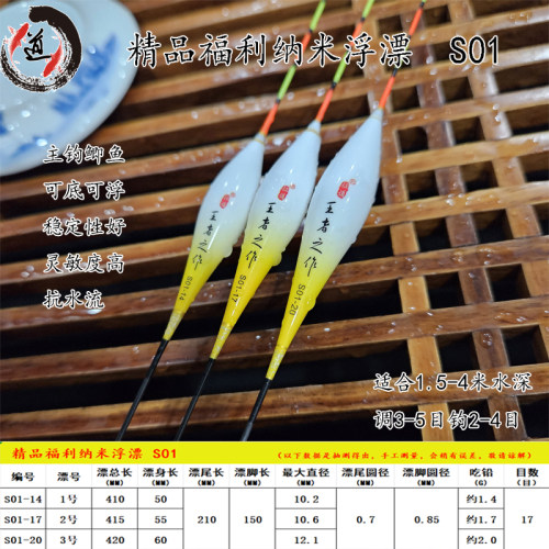 征道纳米硬尾浮漂稳定性高
