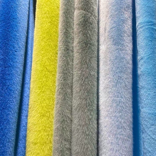 600克小鸥貂绒高低兔毛大红雪貂黄金绒布玩具公仔面料手工DIY布料