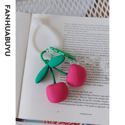 梵花不语樱桃挂件可爱包包挂饰