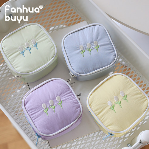 梵花不语收纳包可爱便携手拿包