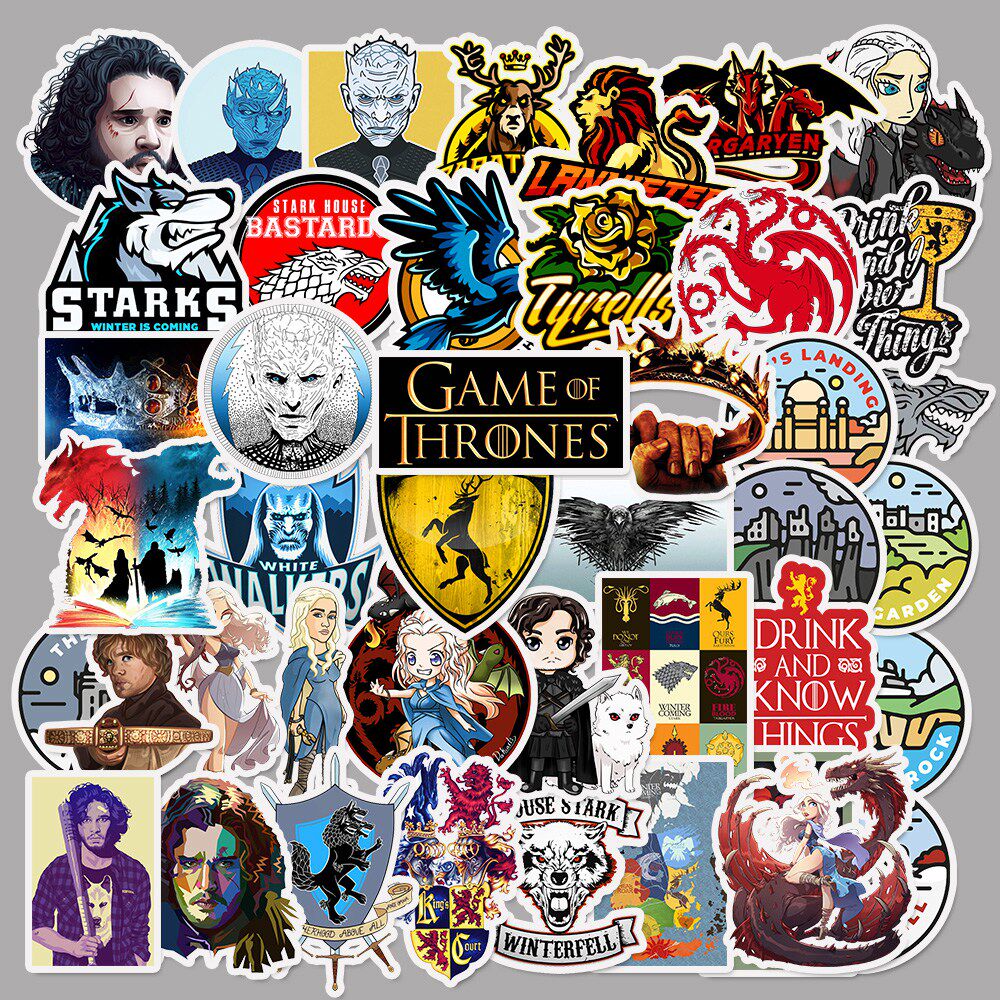 防水 50张权利的游戏 贴纸装饰贴画