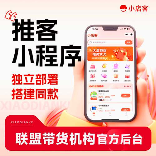 推客小程序系统推客带货联盟带货机构系统小店客系统知买淘客系统