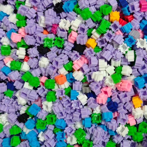 散装串联拼插小颗粒玩具立体拼图称斤8mm积木儿童益智百变手工DIY