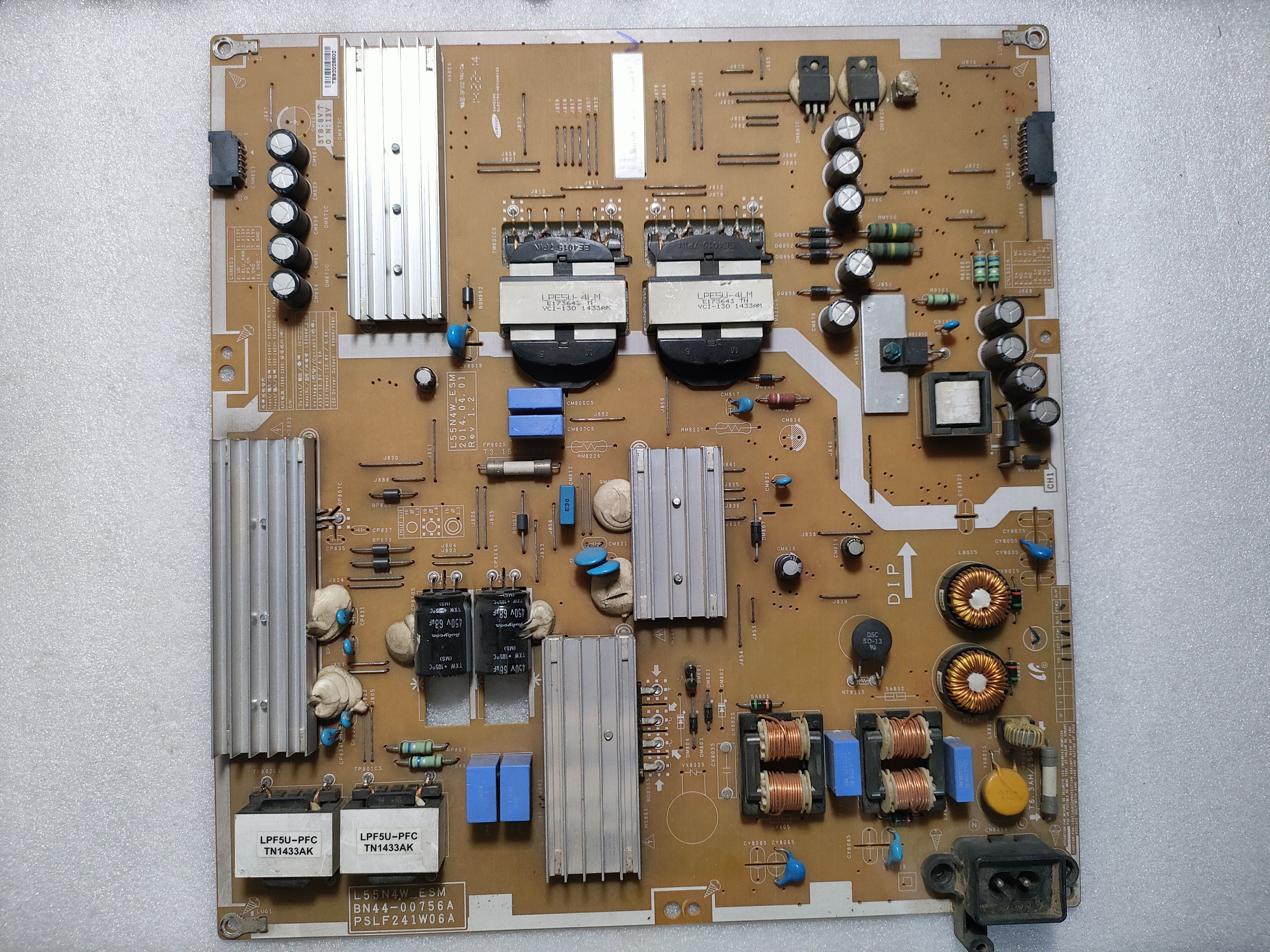 原装三星UA48HU6000J 电源板L55N4W-ESM BN44-00756A测试