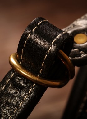 RRL衣酷  美国Langlitz 复古机车哈雷骑行腰包挎包重磅牛皮