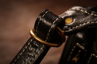 RRL衣酷 复古机车哈雷骑行腰包挎包重磅牛皮 美国Langlitz