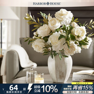 玫瑰花假花装 饰 假花仿真花摆设花艺高级别墅软装 HarborHouse美式