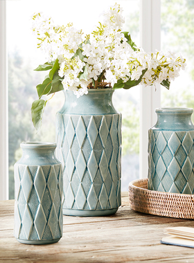 【直播专属】HarborHouse美式花瓶摆件插件陶瓷复古轻奢Saphire