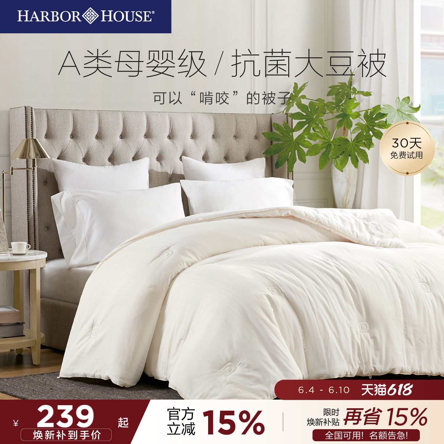 HarborHouse大豆纤维春秋被被芯