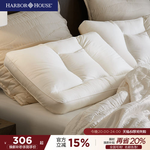HarborHouse鹅绒分区解压护颈枕A类助睡眠枕芯羽绒枕头Enya