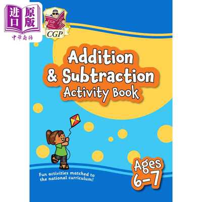 进口原版 *适用于6-7岁儿童的新加减法活动书 在家学习非常棒New Addition & Subtraction Activity Book for Ages    Coordinatio