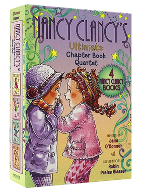 进口原版 漂亮的南希4册全套 英文原版 Fancy Nancy Clancy’s Ultimate Chapter Book Quartet 小俏妞希希 儿童章节桥梁书 进