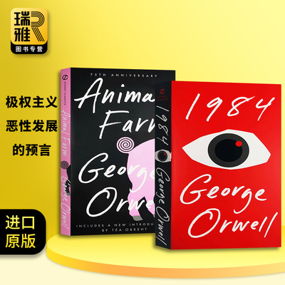 进口原版 1984 动物农场庄园 Animal farm 乔治奥威尔 英文原版 纽约时报推荐世界名著小说 George Orwell一九八四 进口英语书