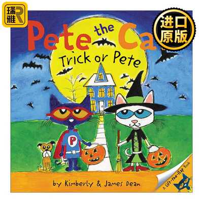 进口原版 Pete the Cat: Trick or Pete皮特猫 假日翻翻书系列 万圣节 绘本 英文原版   HarperFestival