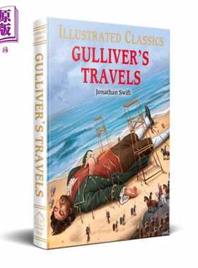 进口原版 *格列佛游记 青少年精简插画版 含复习题 英文原版 Gullivers Travels Jonathan Swift   Wonder House Books
