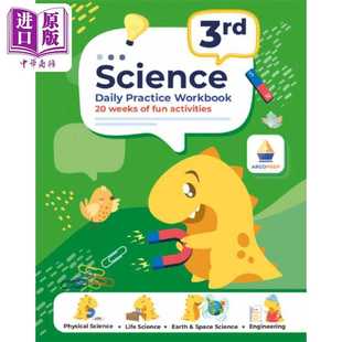 進口原版 Brothe 含視 Grade 20周趣味活動 Argo Daily 美國課標三年級科學每日練習冊 Practice Workbook Science 2024新版 3rd