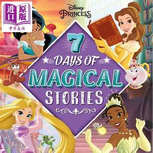 进口原版 *迪士尼7天故事 迪士尼公主7天奇幻故事集 Disney Princess 7 Days of Magical Stories 英文原版 儿童绘 Autumn Publi